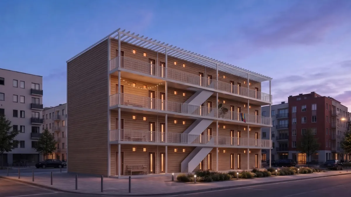 render einzelgebäude